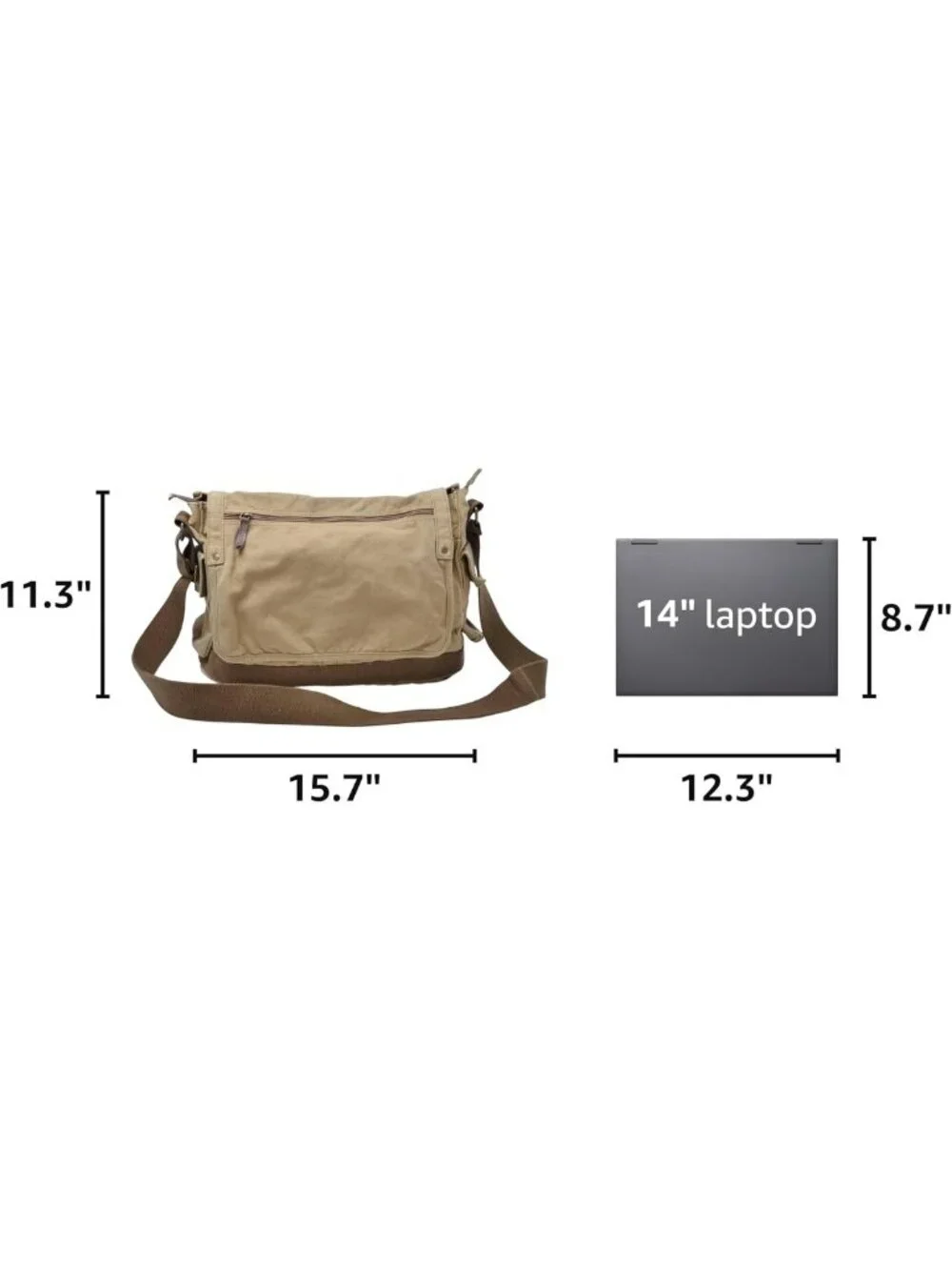Vintage Canvas Messenger Bag - Stylish Crossbody Satchel for Travel & Everyday